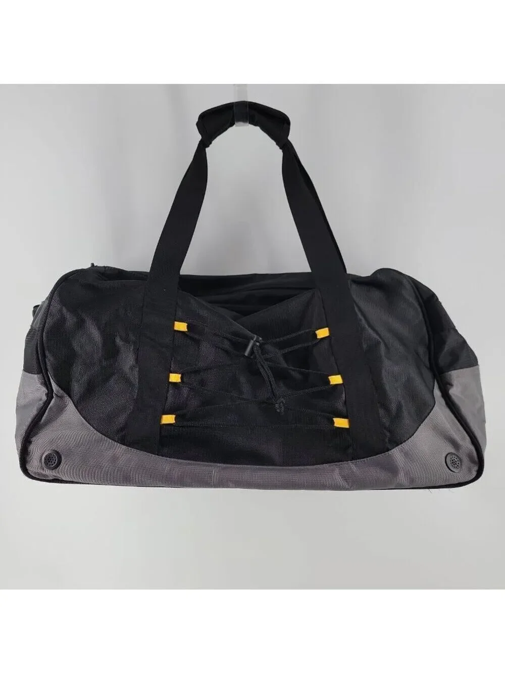Völkl Sport Duffel Bag Black Gray Yellow Gym Travel Weekend